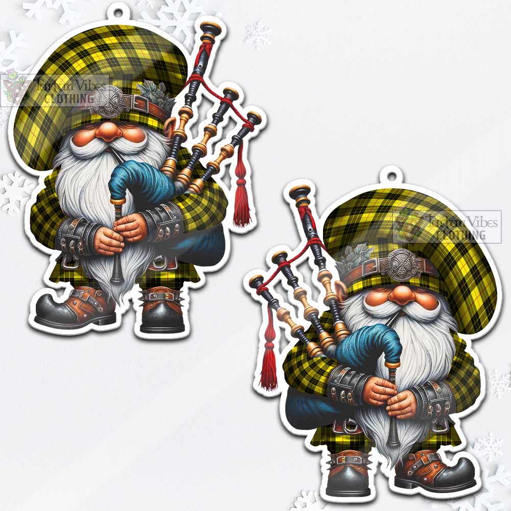 Tartan Vibes Clothing MacLeod (McLeod) Tartan Badpiper Gnome Christmas Ornament