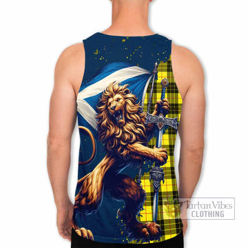 MacLeod (McLeod) Tartan Family Crest Men's Tank Top with Scottish Majestic Lion