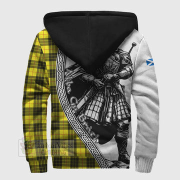 MacLeod (McLeod) Tartan Clan Crest Sherpa Hoodie with Highlander Warrior Celtic Style