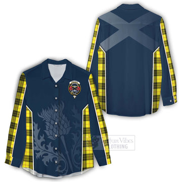 MacLeod (McLeod) Tartan Women's Casual Shirt with Family Crest and Scottish Thistle Vibes Sport Style