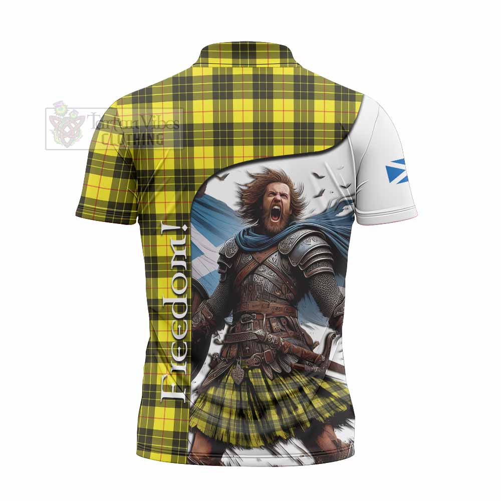 Tartan Vibes Clothing MacLeod (McLeod) Crest Tartan Zipper Polo Shirt Inspired by the Freedom of Scottish Warrior