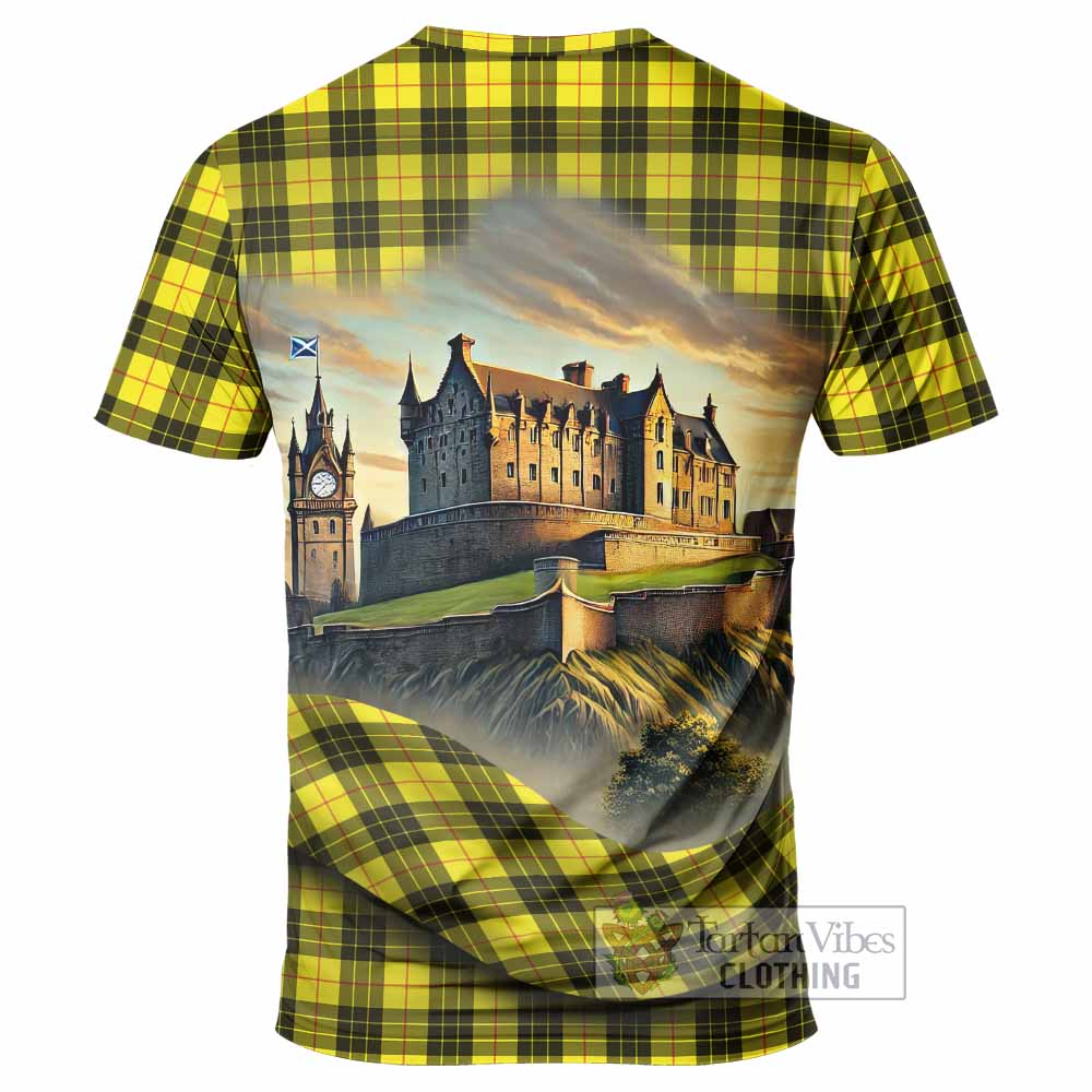MacLeod (McLeod) Tartan Family Crest T-Shirt with Scottish Ancient Castle Style - Tartan Vibes Clothing