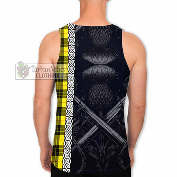 MacLeod (McLeod) Tartan Men's Tank Top with Family Crest Cross Sword Thistle Celtic Vibes - Tartan Vibes Clothing