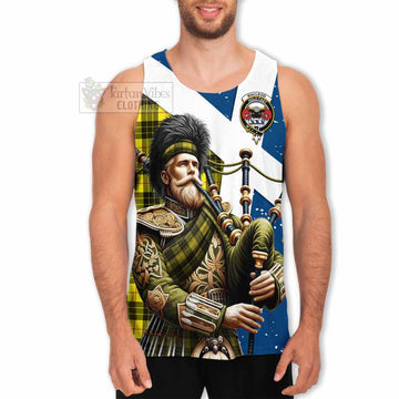 MacLeod (McLeod) Tartan Men's Tank Top with Family Crest Scottish Bagpiper Vibes