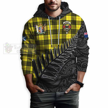 MacLeod (McLeod) Crest Tartan Hoodie with New Zealand Silver Fern Half Style