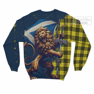 MacLeod (McLeod) Tartan Family Crest Sweatshirt with Scottish Majestic Lion