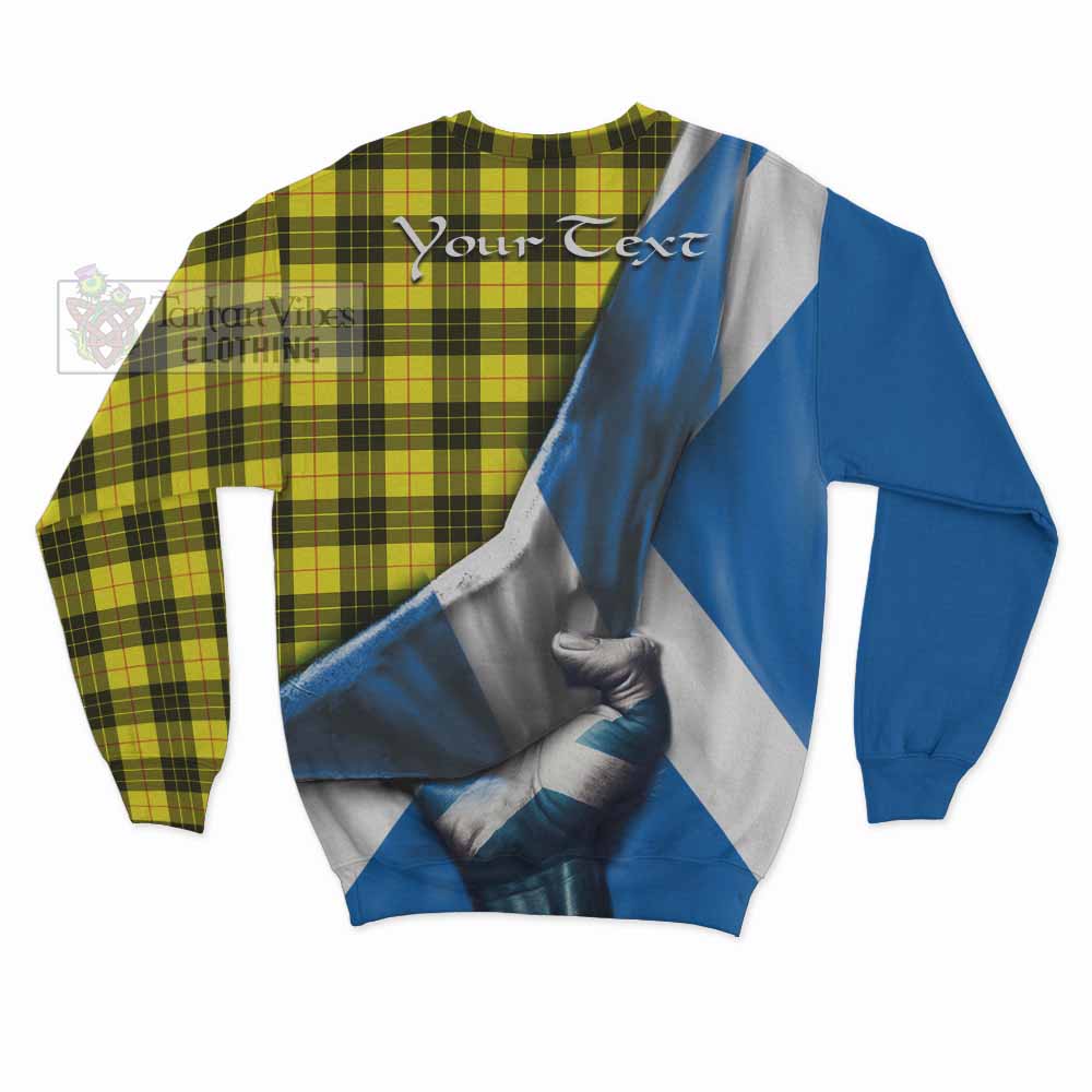 Tartan Vibes Clothing MacLeod (McLeod) Tartan Sweatshirt with Family Crest Scotland Patriotic Style