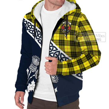 MacLeod (McLeod) Tartan Sherpa Hoodie Featuring Thistle and Scotland Map