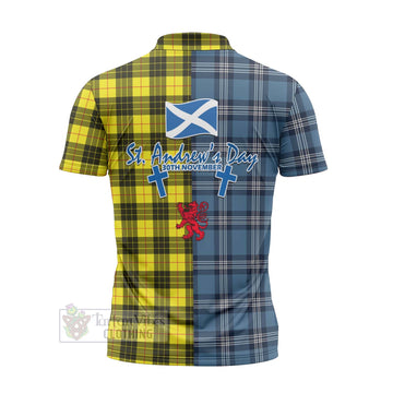 MacLeod (McLeod) Tartan Zipper Polo Shirt Happy St. Andrew's Day Half Tartan Style