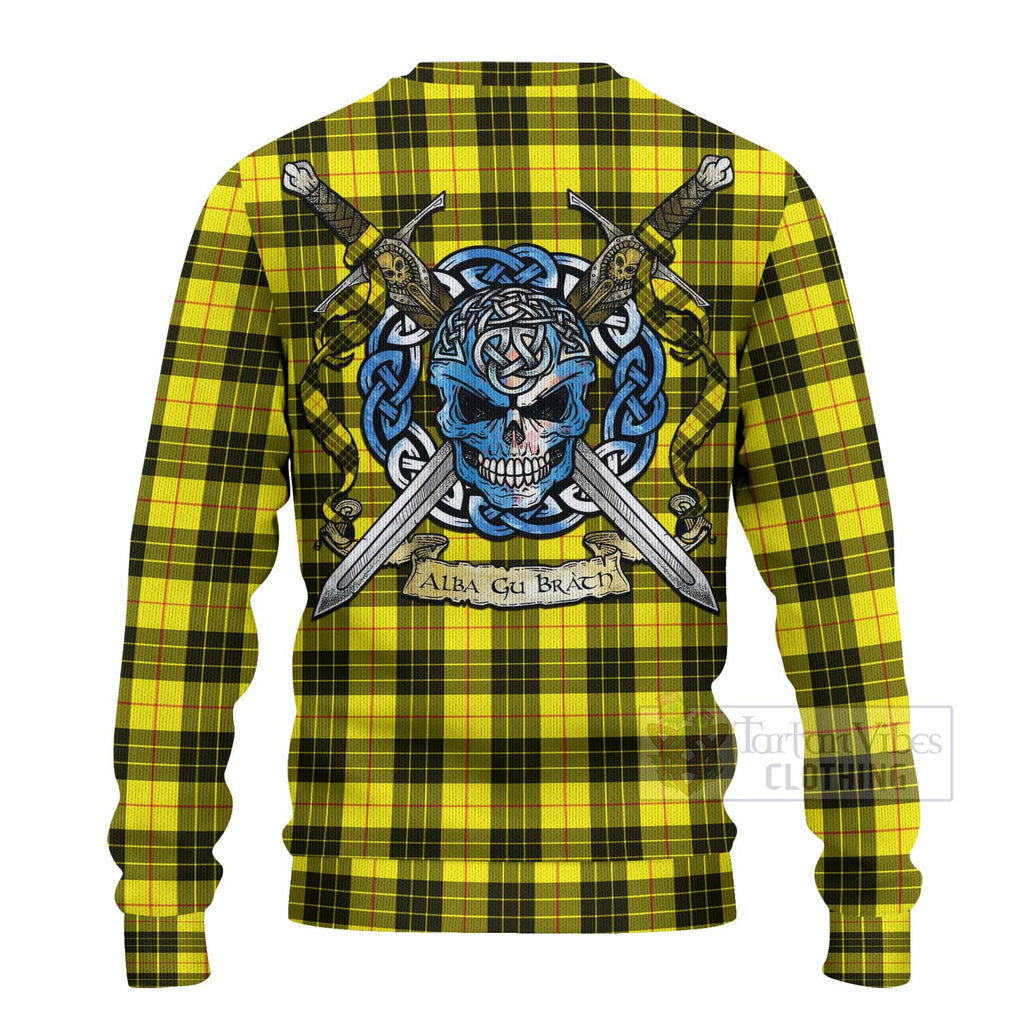 MacLeod (McLeod) Tartan Ugly Sweater with Family Crest Celtic Skull Style - Tartan Vibes Clothing