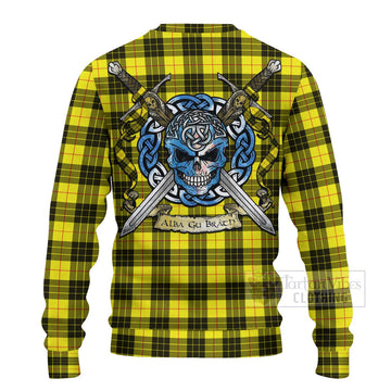 MacLeod (McLeod) Tartan Ugly Sweater with Family Crest Celtic Skull Style