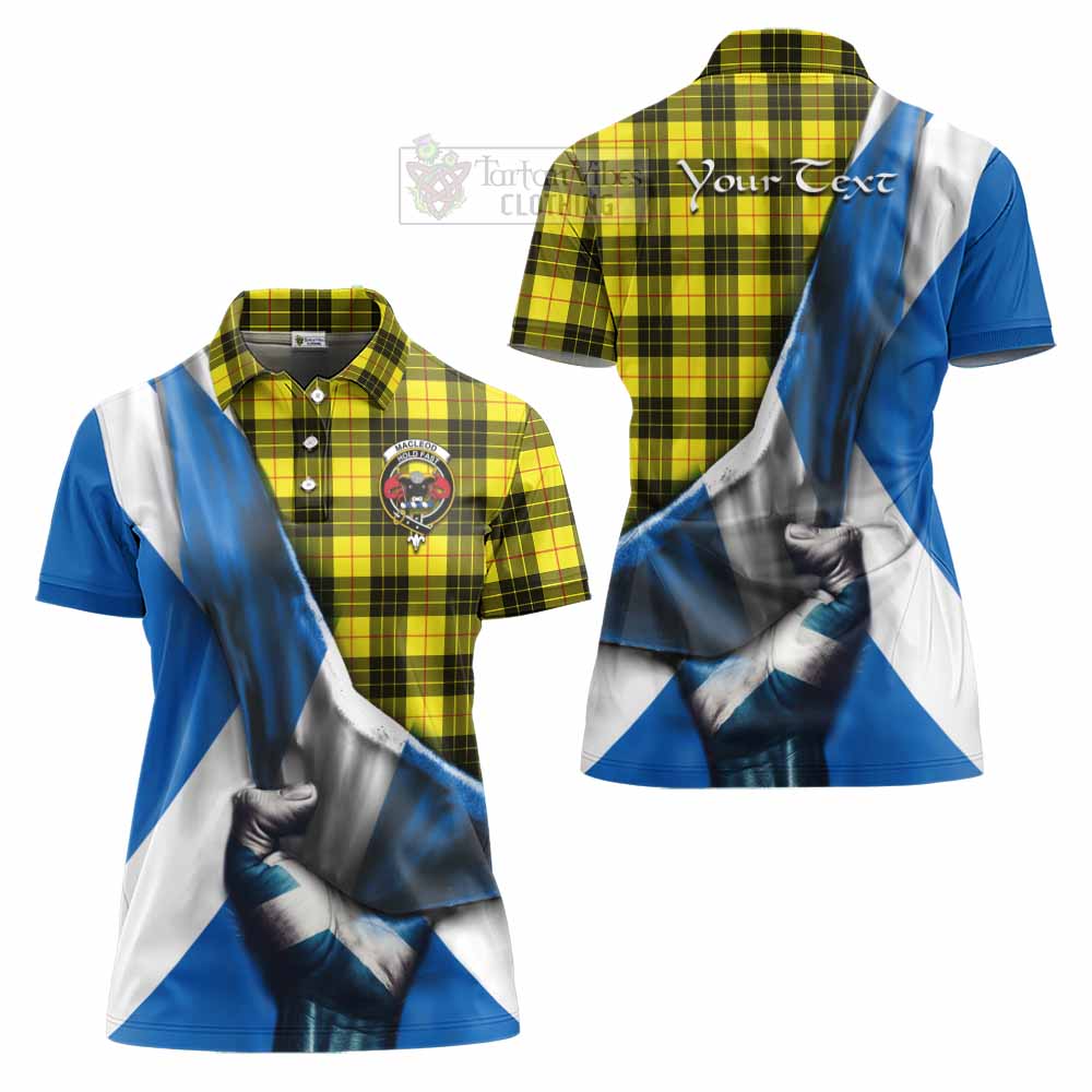 Tartan Vibes Clothing MacLeod (McLeod) Tartan Women's Polo Shirt with Family Crest Scotland Patriotic Style