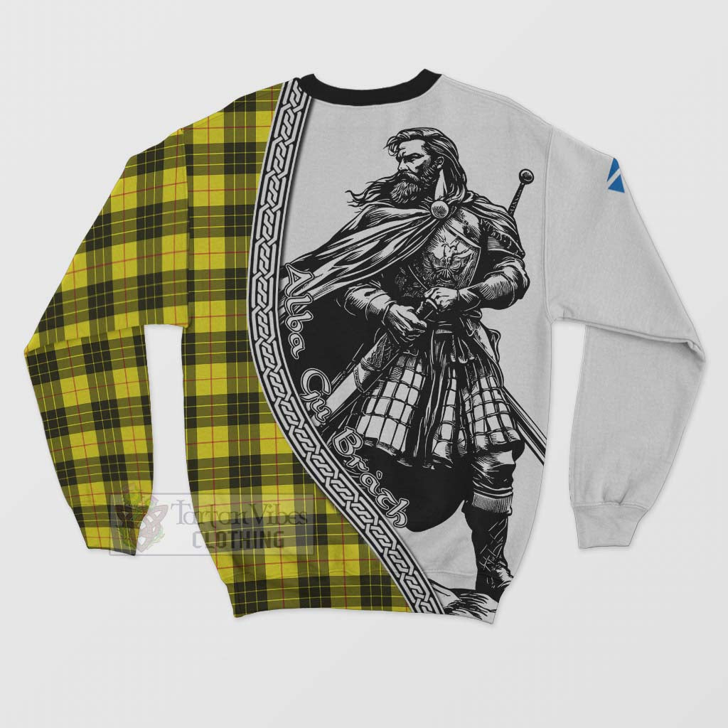 Tartan Vibes Clothing MacLeod (McLeod) Tartan Clan Crest Sweatshirt with Highlander Warrior Celtic Style