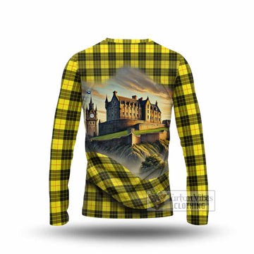 MacLeod (McLeod) Tartan Family Crest Long Sleeve T-Shirt with Scottish Ancient Castle Style - Tartan Vibes Clothing