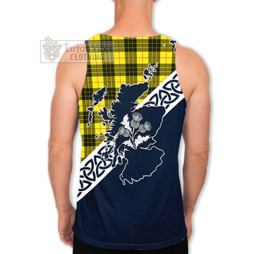 MacLeod (McLeod) Tartan Men's Tank Top Featuring Thistle and Scotland Map