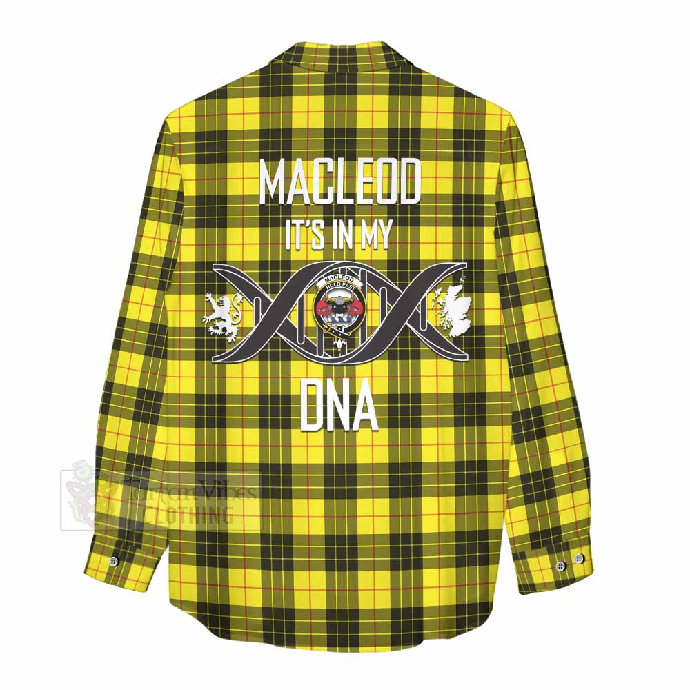 Tartan Vibes Clothing MacLeod (McLeod) Tartan Women's Casual Shirt with Family Crest DNA In Me Style