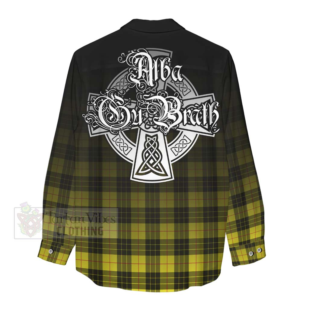 Tartan Vibes Clothing MacLeod (McLeod) Tartan Women's Casual Shirt Featuring Alba Gu Brath Family Crest Celtic Inspired