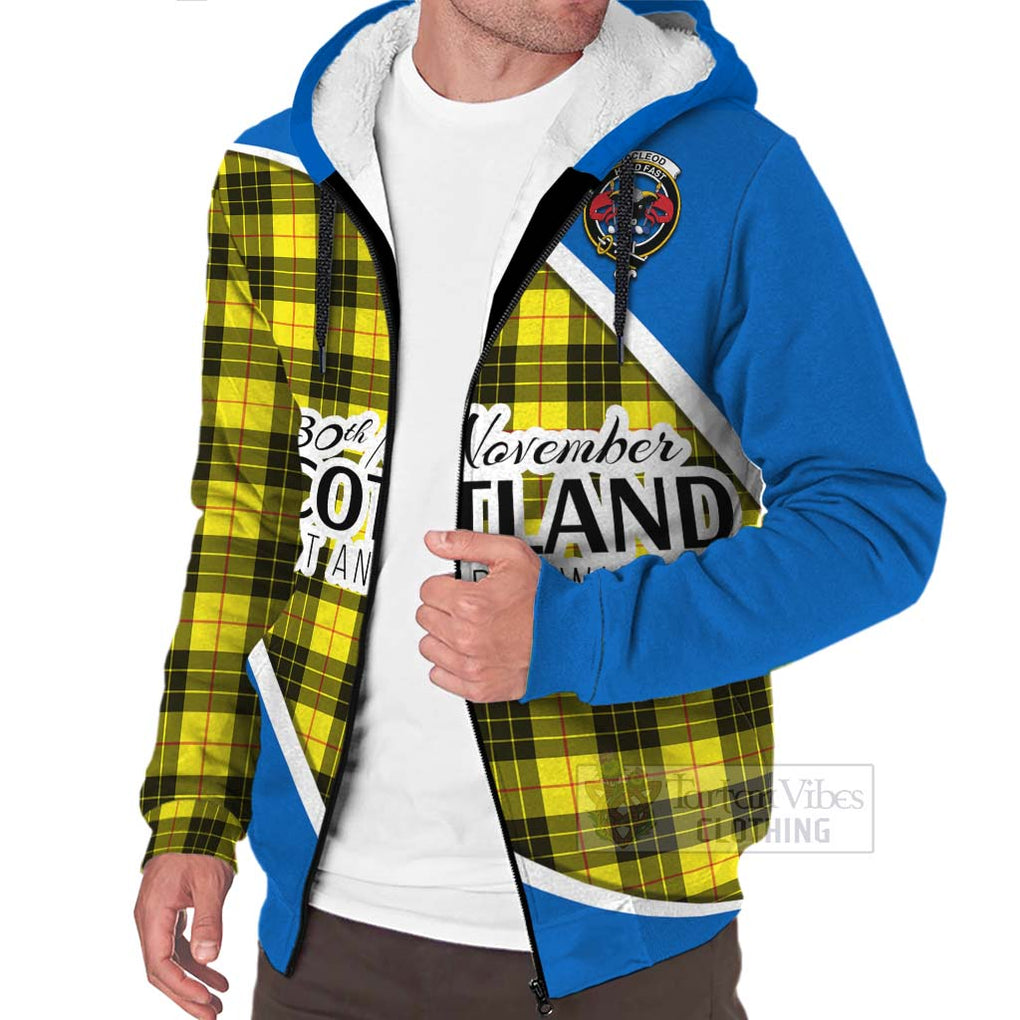 Tartan Vibes Clothing MacLeod (McLeod) Family Crest Tartan Sherpa Hoodie Celebrate Saint Andrew's Day in Style