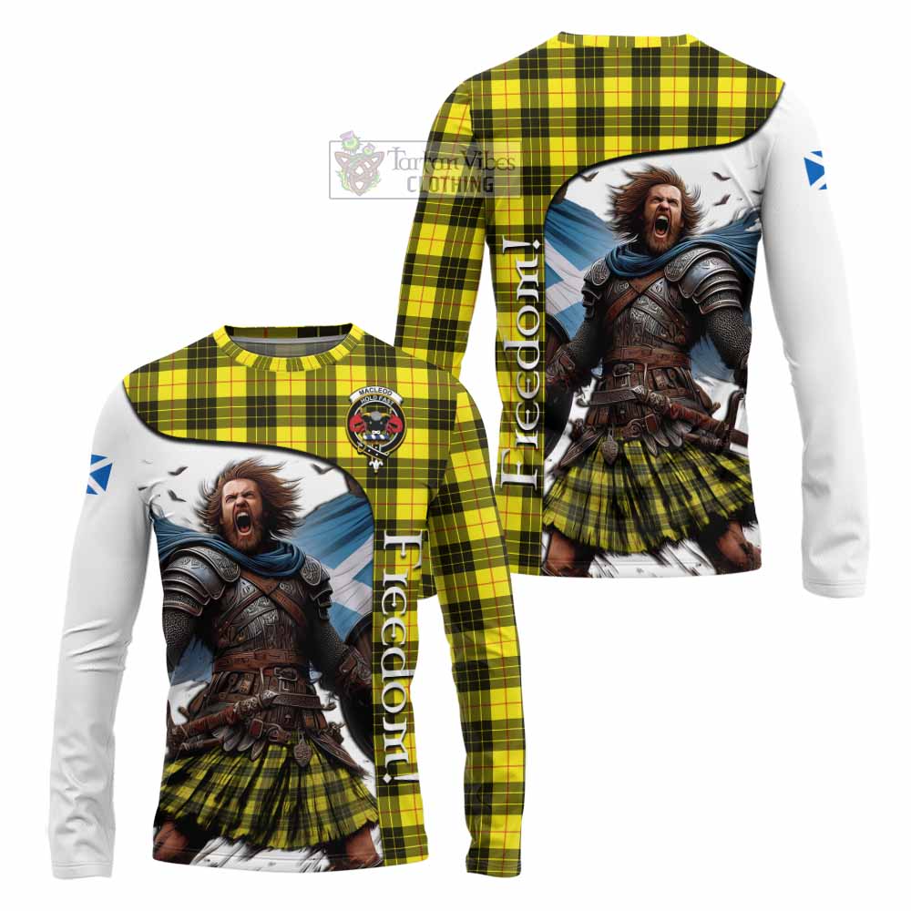 Tartan Vibes Clothing MacLeod (McLeod) Crest Tartan Long Sleeve T-Shirt Inspired by the Freedom of Scottish Warrior