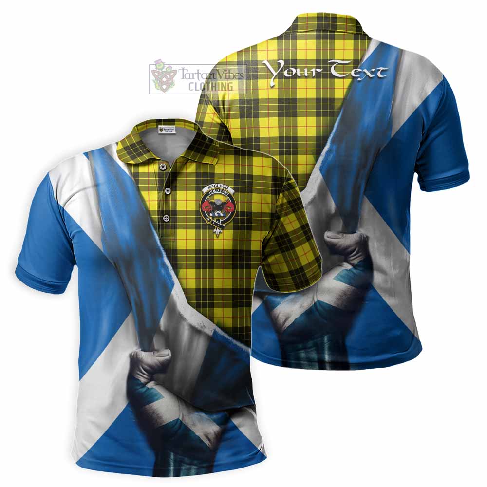 Tartan Vibes Clothing MacLeod (McLeod) Tartan Polo Shirt with Family Crest Scotland Patriotic Style