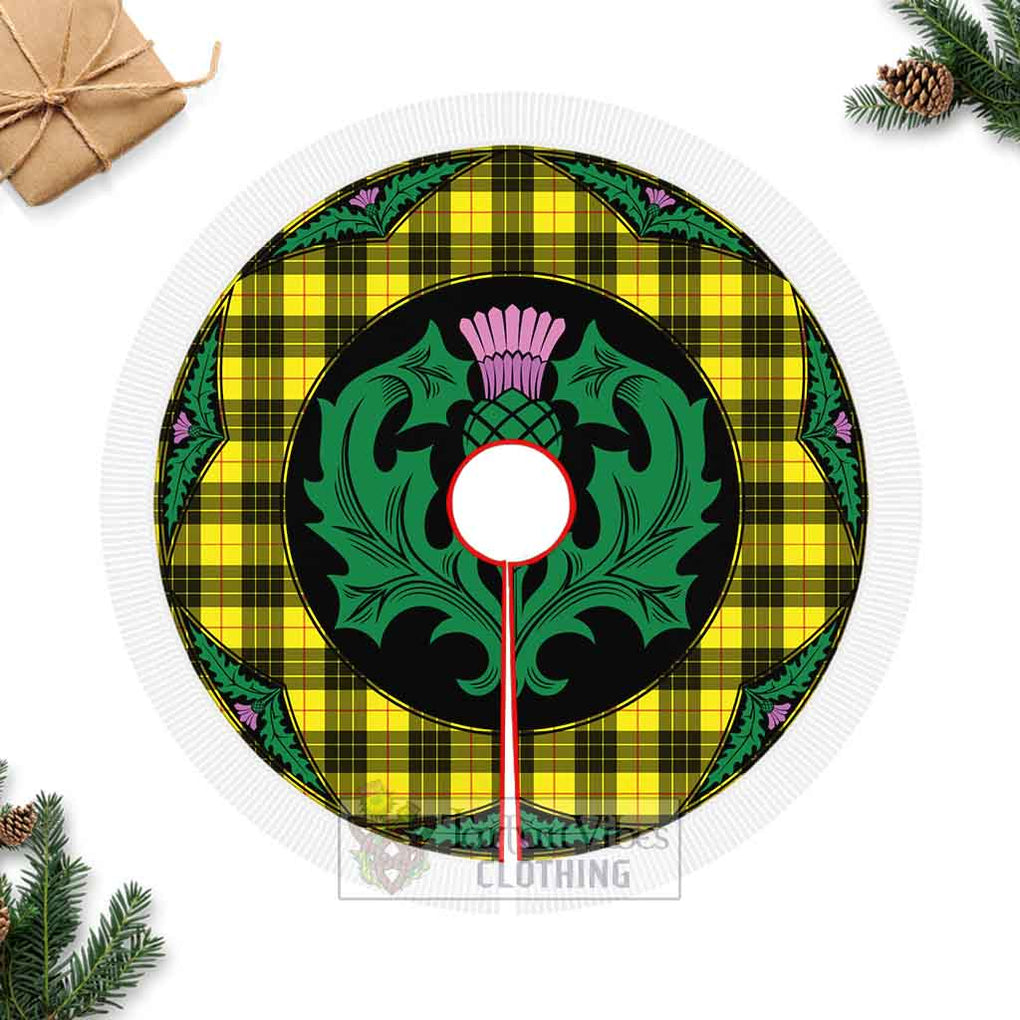 Tartan Vibes Clothing MacLeod (McLeod) Tartan Christmas Tree Skirt Scottish Thistle Style