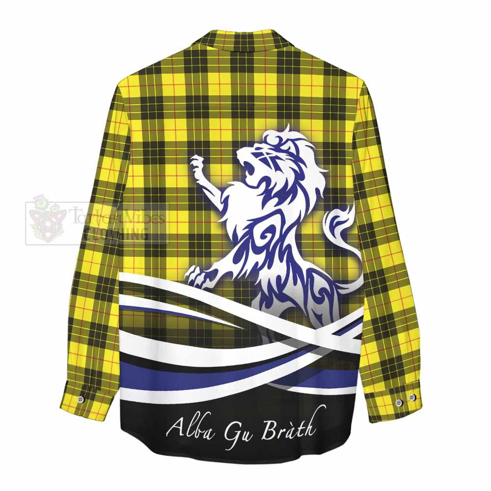 Tartan Vibes Clothing MacLeod (McLeod) Tartan Women's Casual Shirt with Alba Gu Brath Regal Lion Emblem