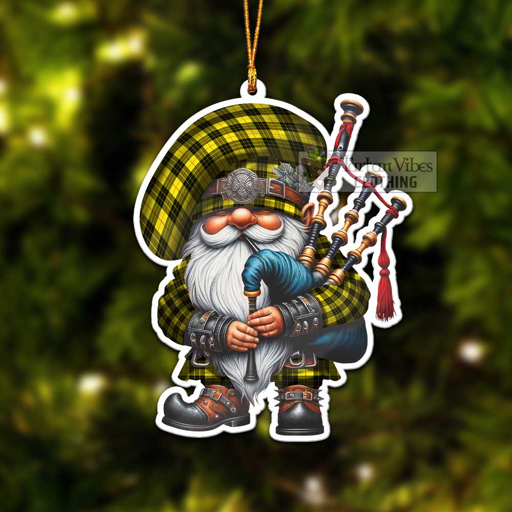 Tartan Vibes Clothing MacLeod (McLeod) Tartan Badpiper Gnome Christmas Ornament