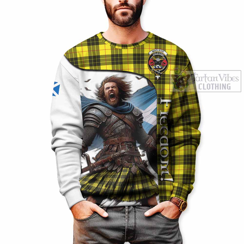 Tartan Vibes Clothing MacLeod (McLeod) Crest Tartan Sweatshirt Inspired by the Freedom of Scottish Warrior