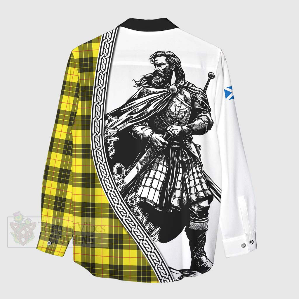 Tartan Vibes Clothing MacLeod (McLeod) Tartan Clan Crest Women's Casual Shirt with Highlander Warrior Celtic Style