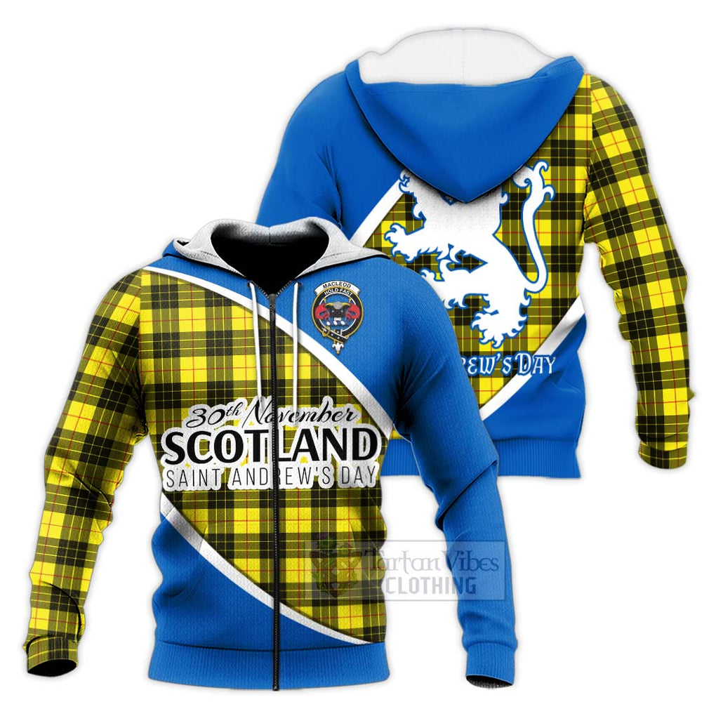 Tartan Vibes Clothing MacLeod (McLeod) Family Crest Tartan Knitted Hoodie Celebrate Saint Andrew's Day in Style