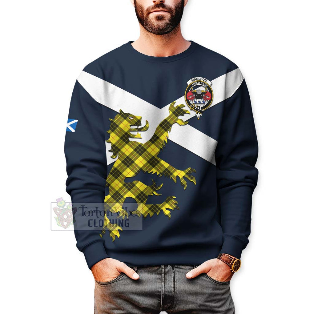 Tartan Vibes Clothing MacLeod (McLeod) Tartan Lion Rampant Sweatshirt – Proudly Display Your Heritage with Alba Gu Brath and Clan Name