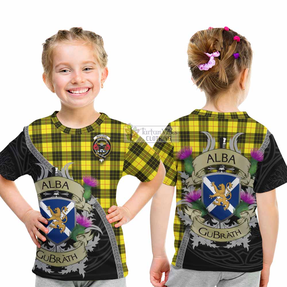 MacLeod (McLeod) Tartan Family Crest Kid T-Shirt Lion Rampant Royal Thistle Shield Celtic Inspired - Tartan Vibes Clothing