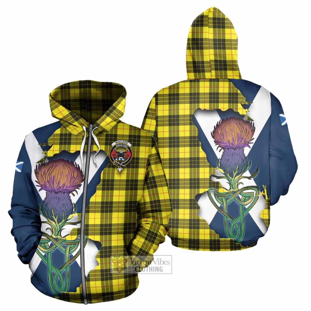 MacLeod (McLeod) Tartan Family Crest Hoodie Scottish Thistle Celtic Inspired Zip Hoodie - Tartan Vibes Clothing