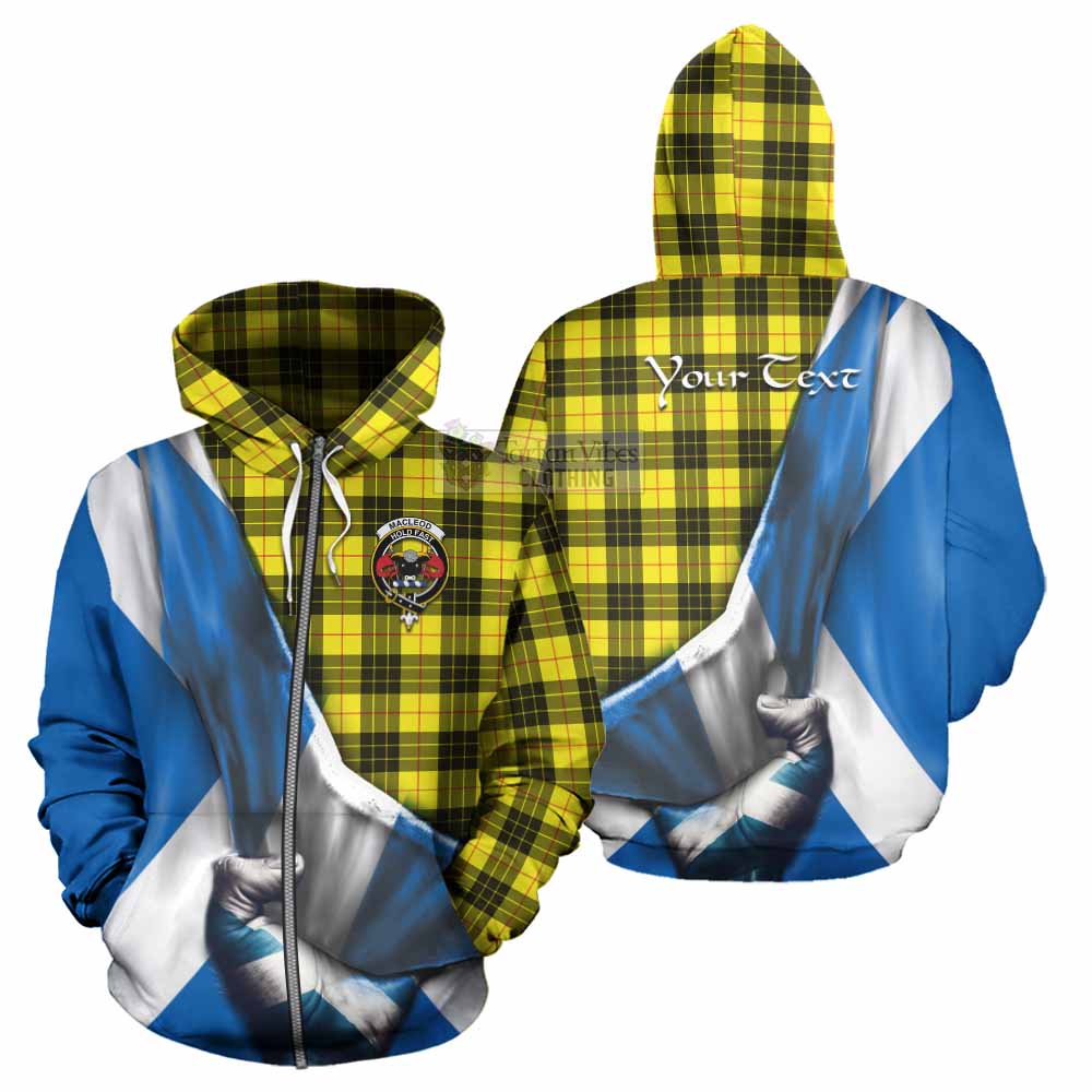 Tartan Vibes Clothing MacLeod (McLeod) Tartan Hoodie with Family Crest Scotland Patriotic Style