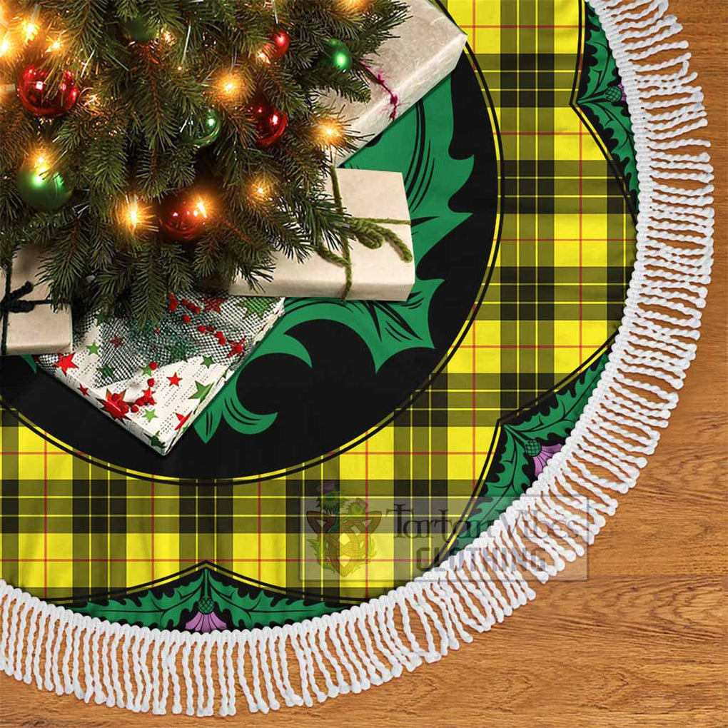 Tartan Vibes Clothing MacLeod (McLeod) Tartan Christmas Tree Skirt Scottish Thistle Style