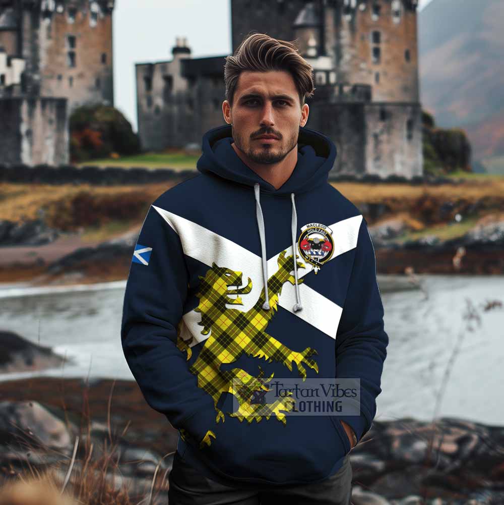 Tartan Vibes Clothing MacLeod (McLeod) Tartan Lion Rampant Cotton Hoodie Proudly Display Your Heritage with Alba Gu Brath and Clan Name