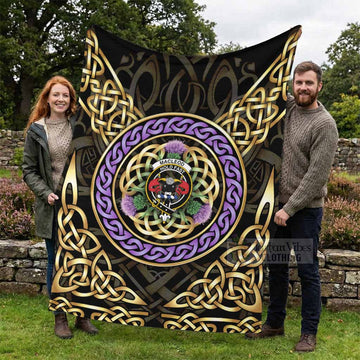MacLeod (McLeod) Clan Crest Blanket Celtic Scottish Thistle - Tartan Vibes Clothing