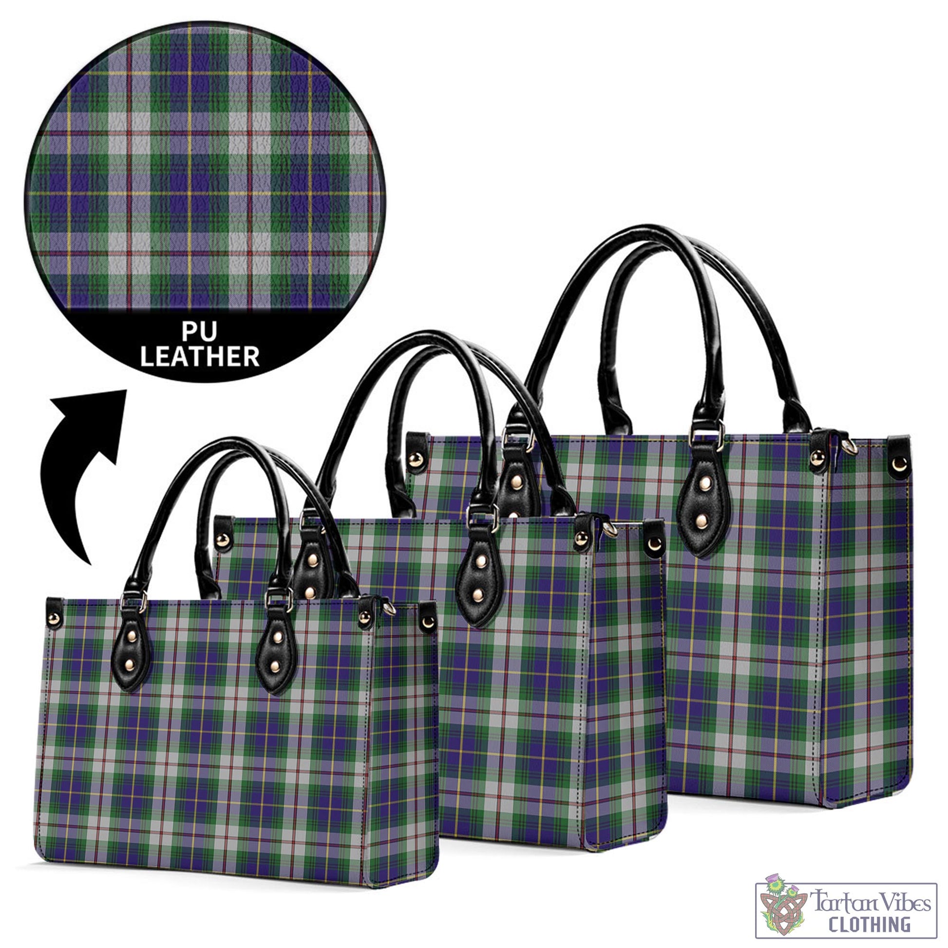 Tartan Vibes Clothing MacLeod Of Californian Tartan Luxury Leather Handbags