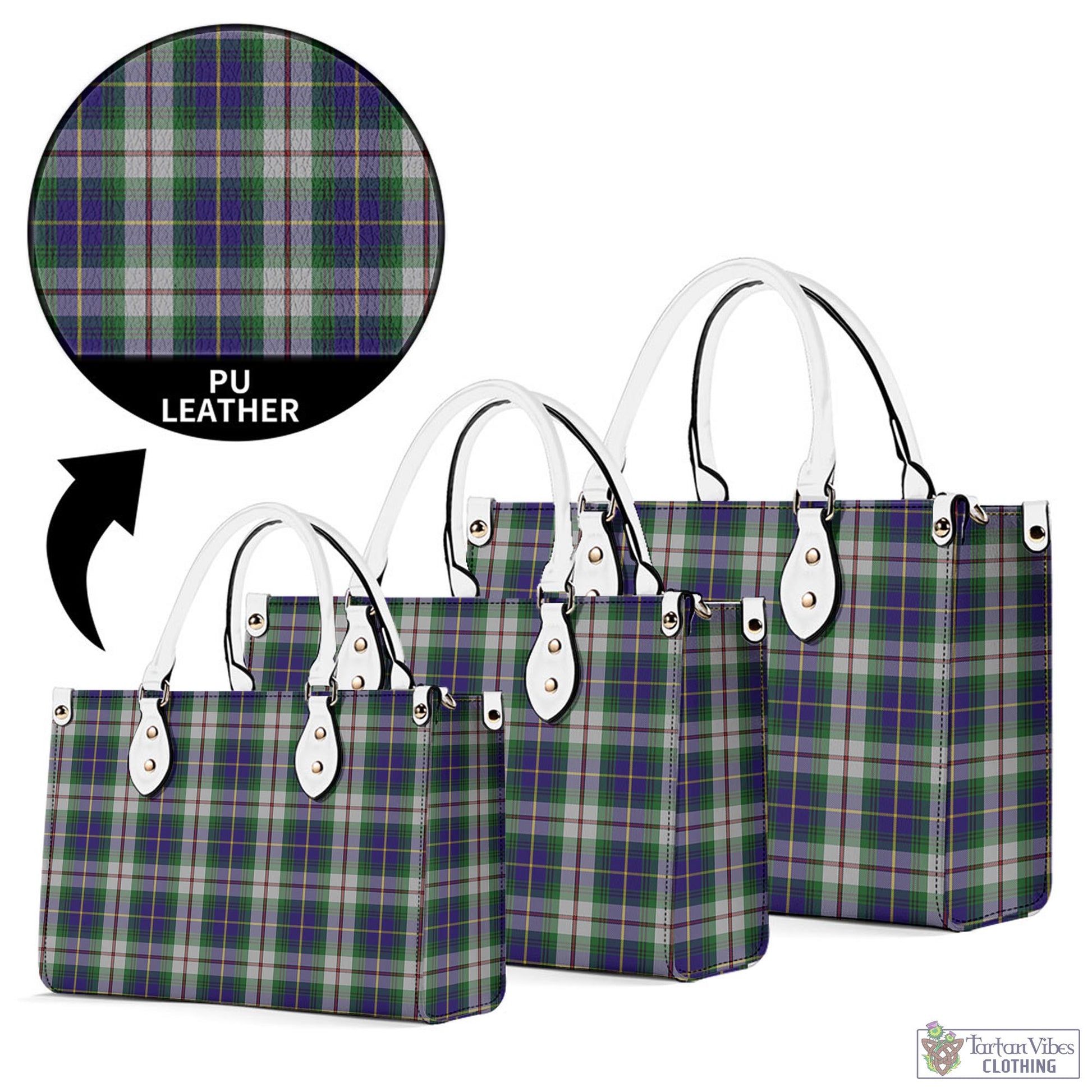 Tartan Vibes Clothing MacLeod Of Californian Tartan Luxury Leather Handbags