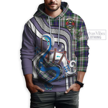 MacLeod Of Californian Tartan Hoodie with Epic Bagpipe Style