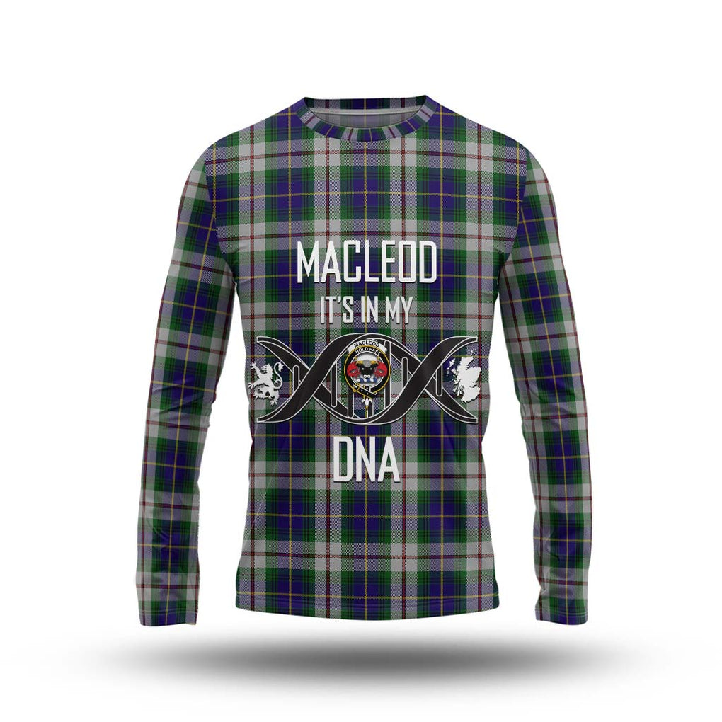 MacLeod Of Californian Tartan Long Sleeve T-Shirt with Family Crest DNA In Me Style Unisex - Tartanvibesclothing Shop