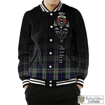 MacLeod Of Californian Tartan Baseball Jacket Featuring Alba Gu Brath Family Crest Celtic Inspired