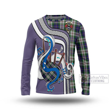 MacLeod Of Californian Tartan Long Sleeve T-Shirt with Epic Bagpipe Style