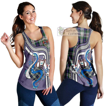 MacLeod Of Californian Tartan Women's Racerback Tanks with Epic Bagpipe Style