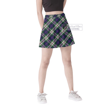 MacLeod Of Californian Tartan Women's Plated Mini Skirt Cross Style