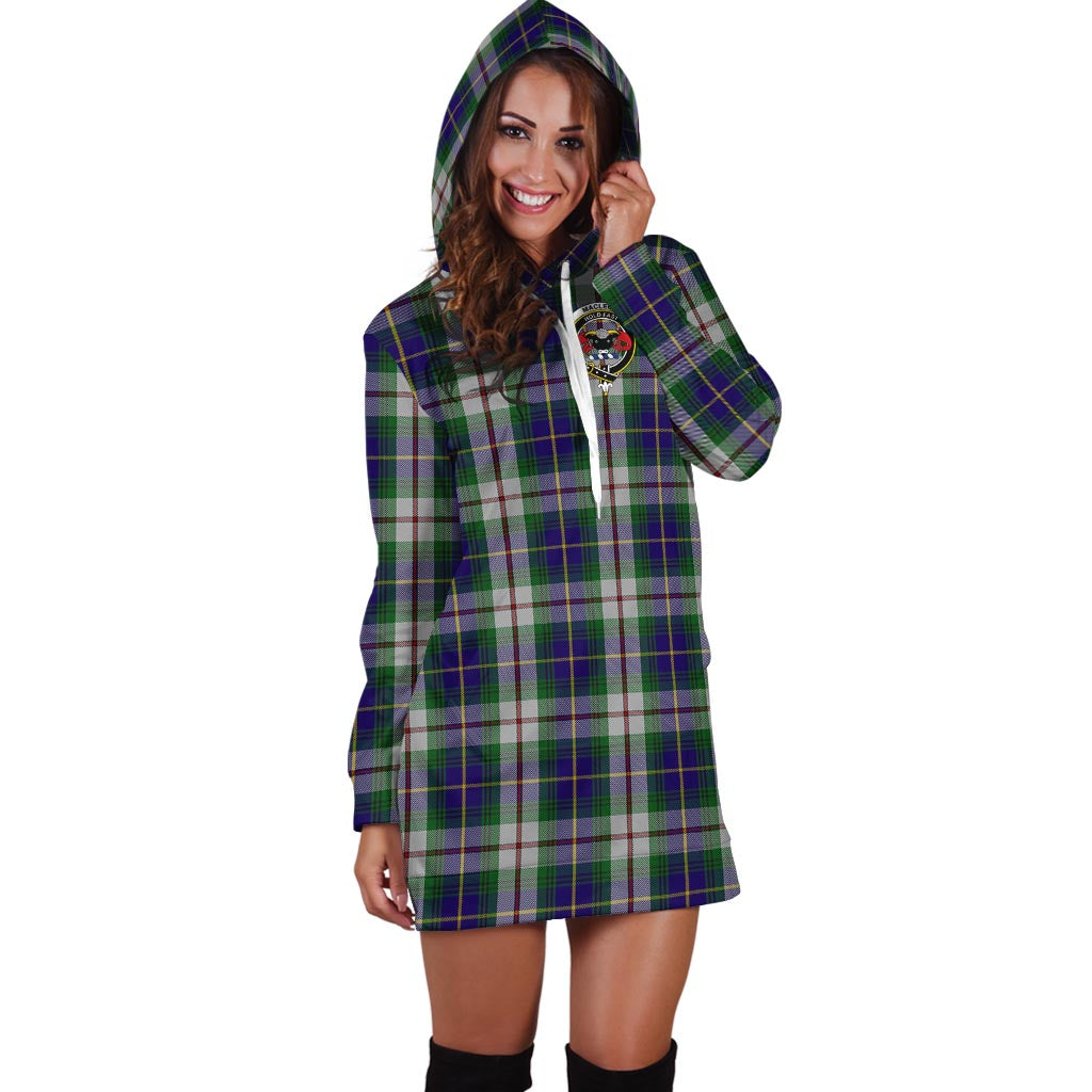 MacLeod Of Californian Tartan Hoodie Dress with Family Crest - Tartan Vibes Clothing