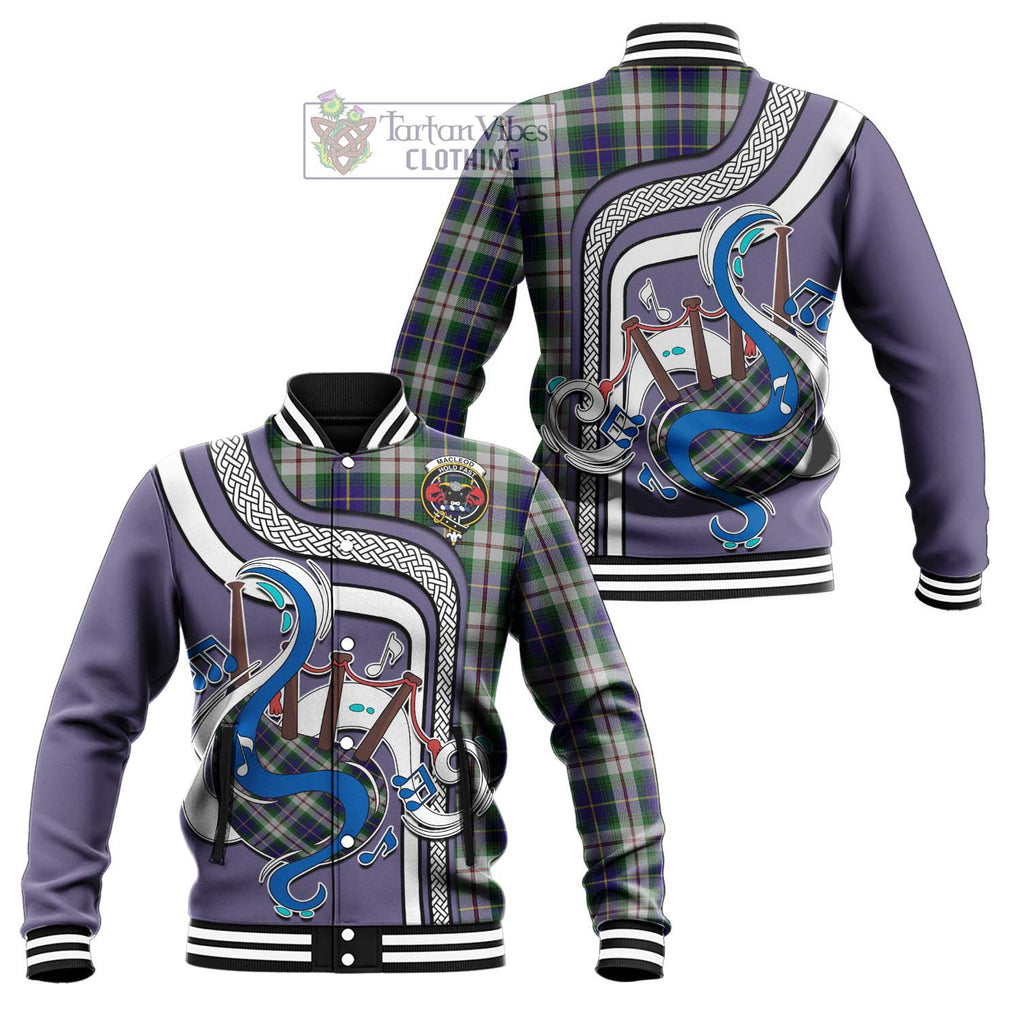 Tartan Vibes Clothing MacLeod Of Californian Tartan Baseball Jacket with Epic Bagpipe Style