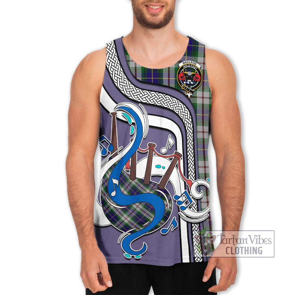 MacLeod Of Californian Tartan Men's Tank Top with Epic Bagpipe Style Men - Tartanvibesclothing Shop