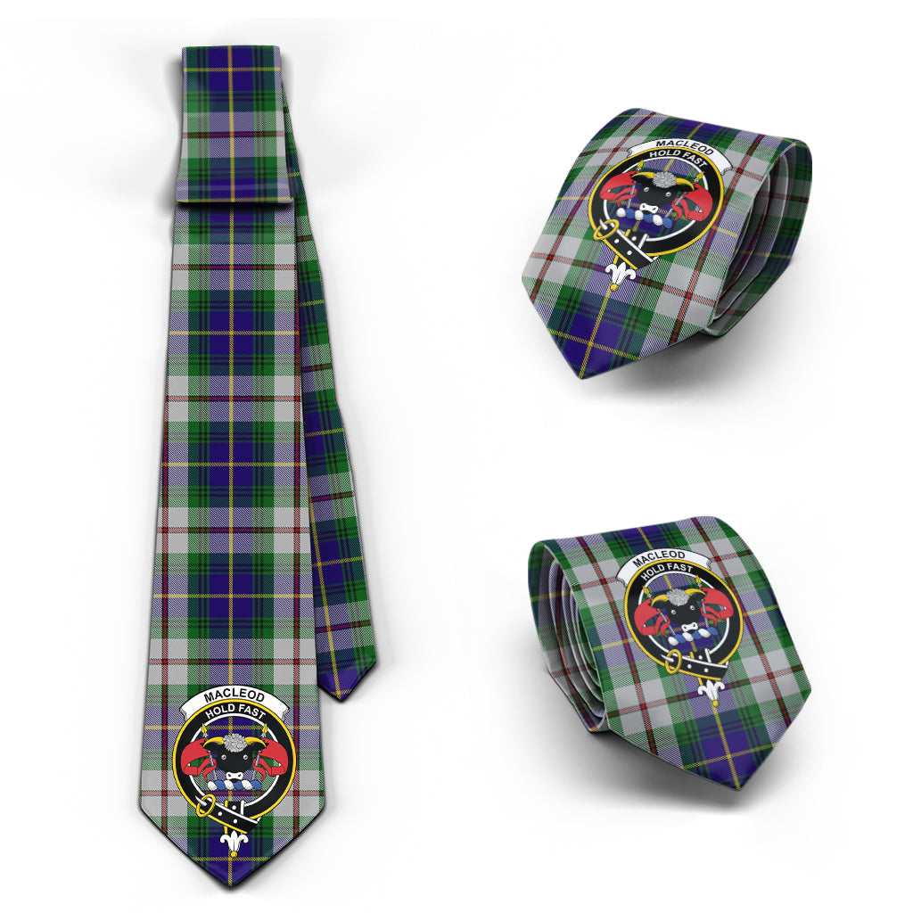 MacLeod Of Californian Tartan Classic Necktie with Family Crest Necktie One Size - Tartan Vibes Clothing