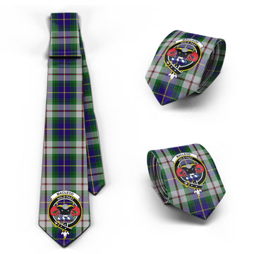 MacLeod Of Californian Tartan Classic Necktie with Family Crest